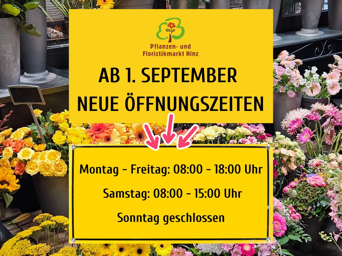 neue Öffnungszeiten ab September